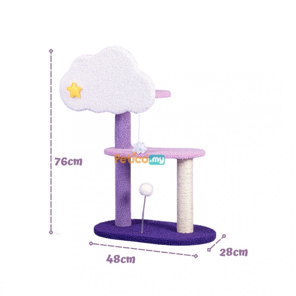 PTC SWEET POWDER CAT CLIMBING FRAME 48x28x76CM image 3