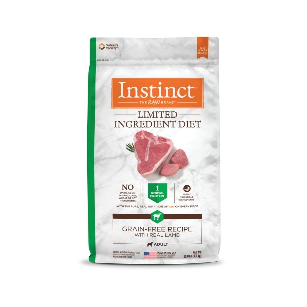 INSTINCT DOG LID 9KG (20LB) GRAIN FREE RECIPE WITH REAL LAMB DRY DOG FOOD image 2