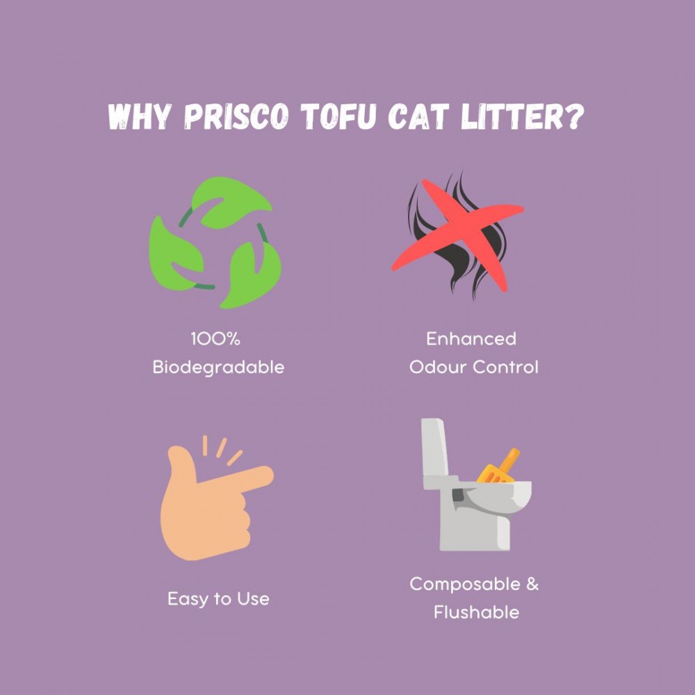 PRISCO 7L LAVENDER TOFU CAT LITTER image 4