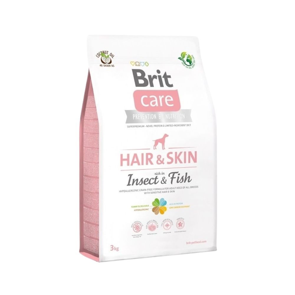 BRIT CARE DOG 3KG SUSTAINABLE SENSITIVE INSECT & FISH DRY DOG FOOD image 2