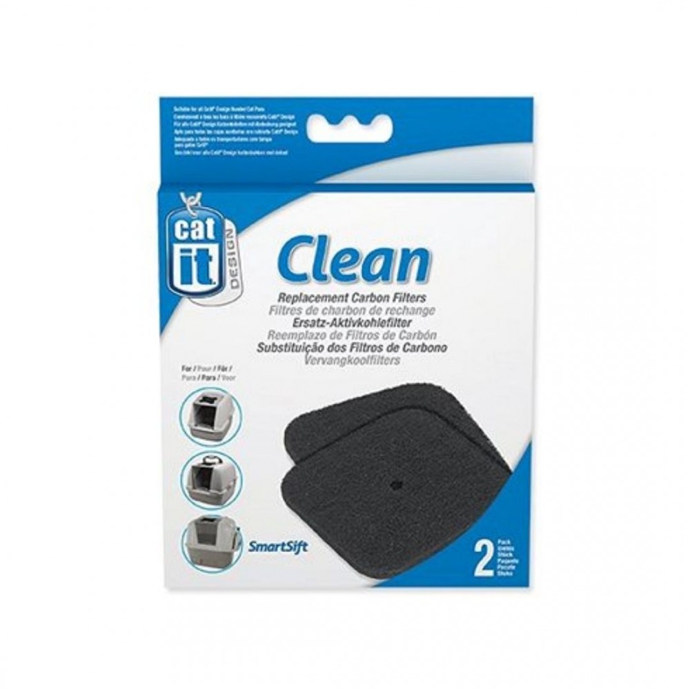 CATIT CARBON FILTER 2 PCS, REPLACEMENT FOR HOODED CAT LITTER image 2