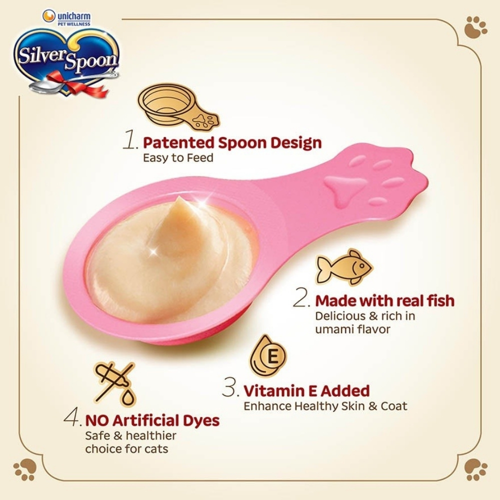 SILVER SPOON 10GX4 ADDITIVE FREE TUNA & CHICKEN CAT TREAT image 3