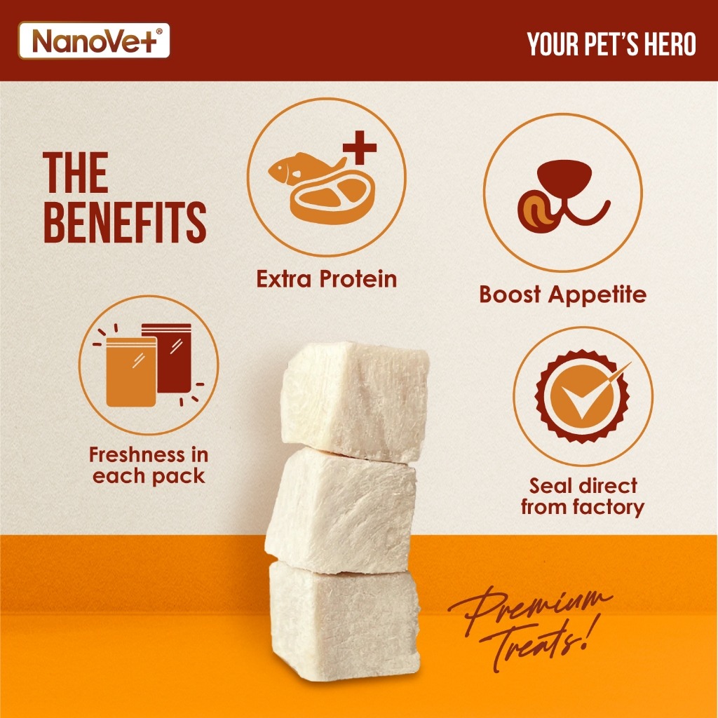 NANOVET FREEZE DRIED CHICKEN 200G CAT & DOG TREATS image 6