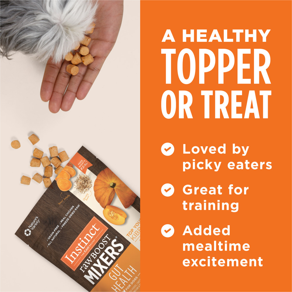 INSTINCT DOG FREEZE-DRIED RAW BOOST MIXERS 652G (23OZ) GRAIN-FREE GUT HEALTH DOG FOOD TOPPER image 4