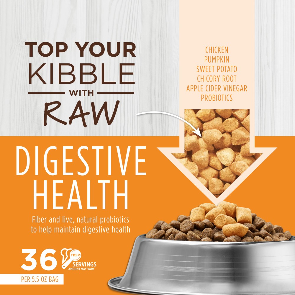 INSTINCT CAT FREEZE-DRIED RAW BOOST MIXERS 156G (5.5OZ) GRAIN-FREE DIGESTIVE HEALTH CAT FOOD TOPPER image 3