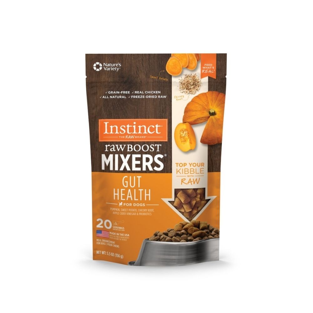 INSTINCT DOG FREEZE-DRIED RAW BOOST MIXERS 155G (5.5OZ) GRAIN-FREE GUT HEALTH DOG FOOD TOPPER image 2
