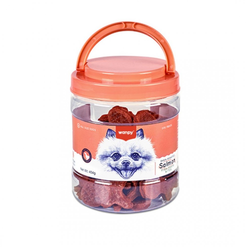 WANPY SALMON FISH SHAPE BITES 450G DOG SNACK image 2