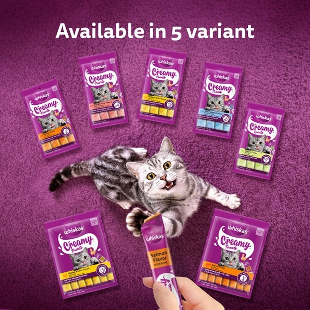 WHISKAS CREAMY LICKABLE 4x12G MAGURO CAT TREAT image 10
