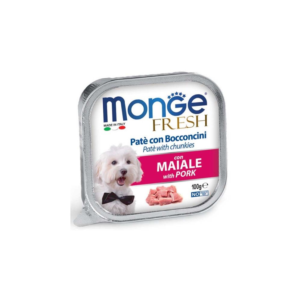 MONGE FRESH PORK 100G WET DOG FOOD image 1