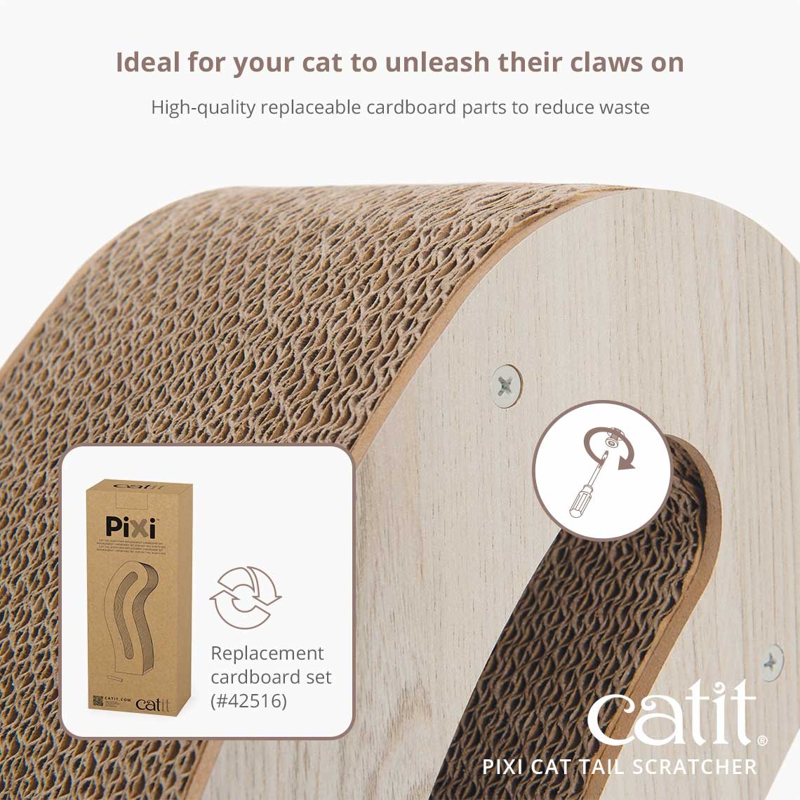CATIT PIXI SCRATCHER CAT TAIL 45X23.5X58.5CM image 2