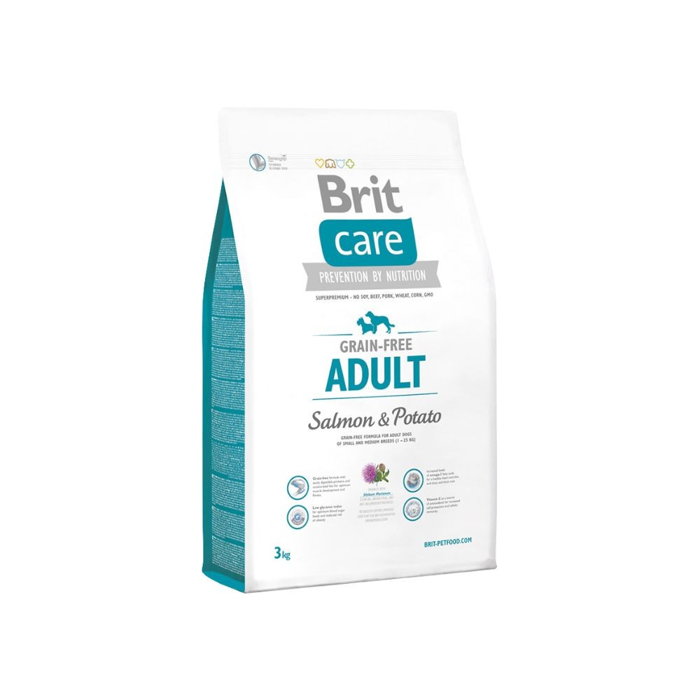 BRIT CARE DOG 3KG GRAIN FREE ADULT SALMON DRY DOG FOOD image 2