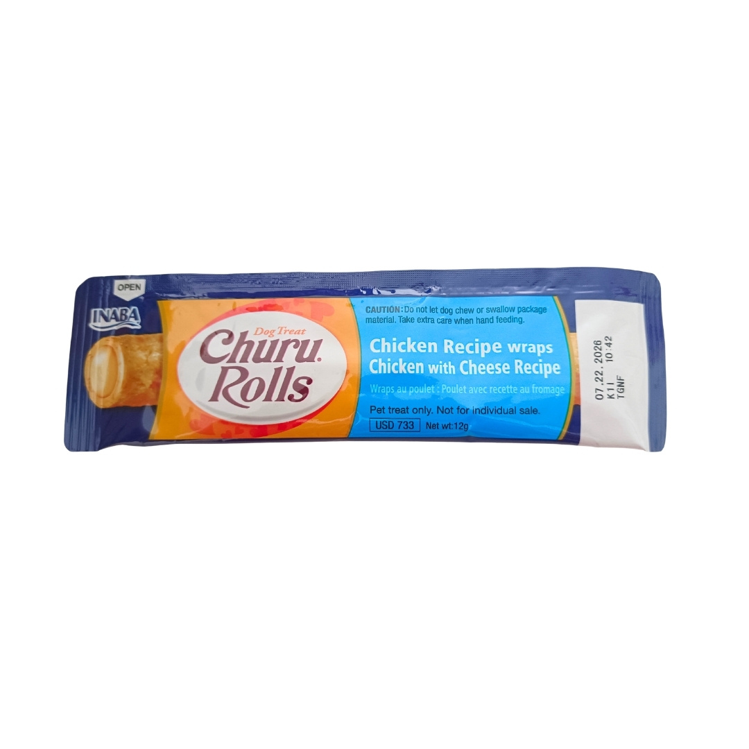 INABA CHURU ROLL CHICKEN RECIPE WRAPS CHICKEN WITH CHEESE RECIPE DOG TREAT SAMPLE image 2