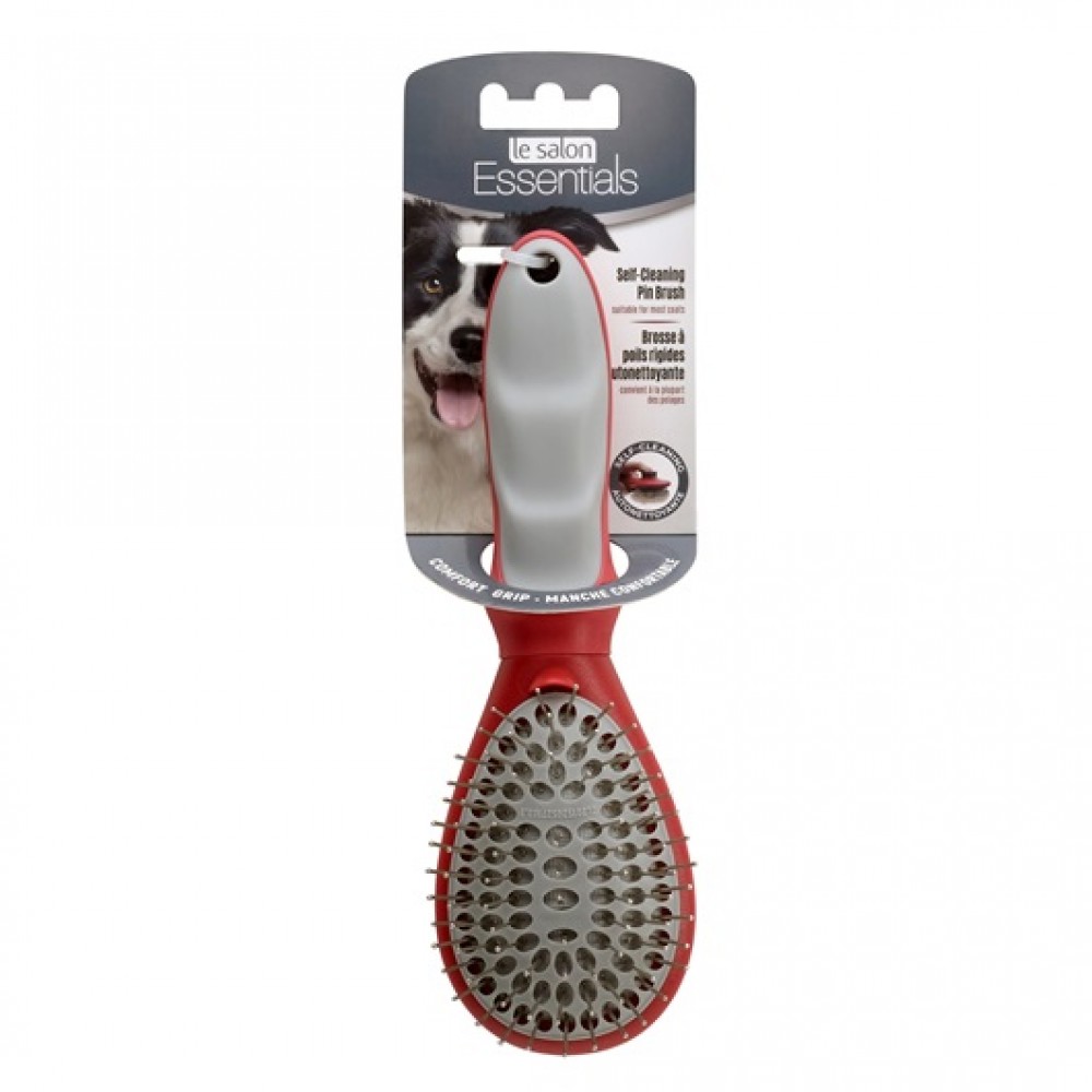 LE SALON ESSENTIAL DOG SELF-CLEANING PIN BRUSH LARGE image 3