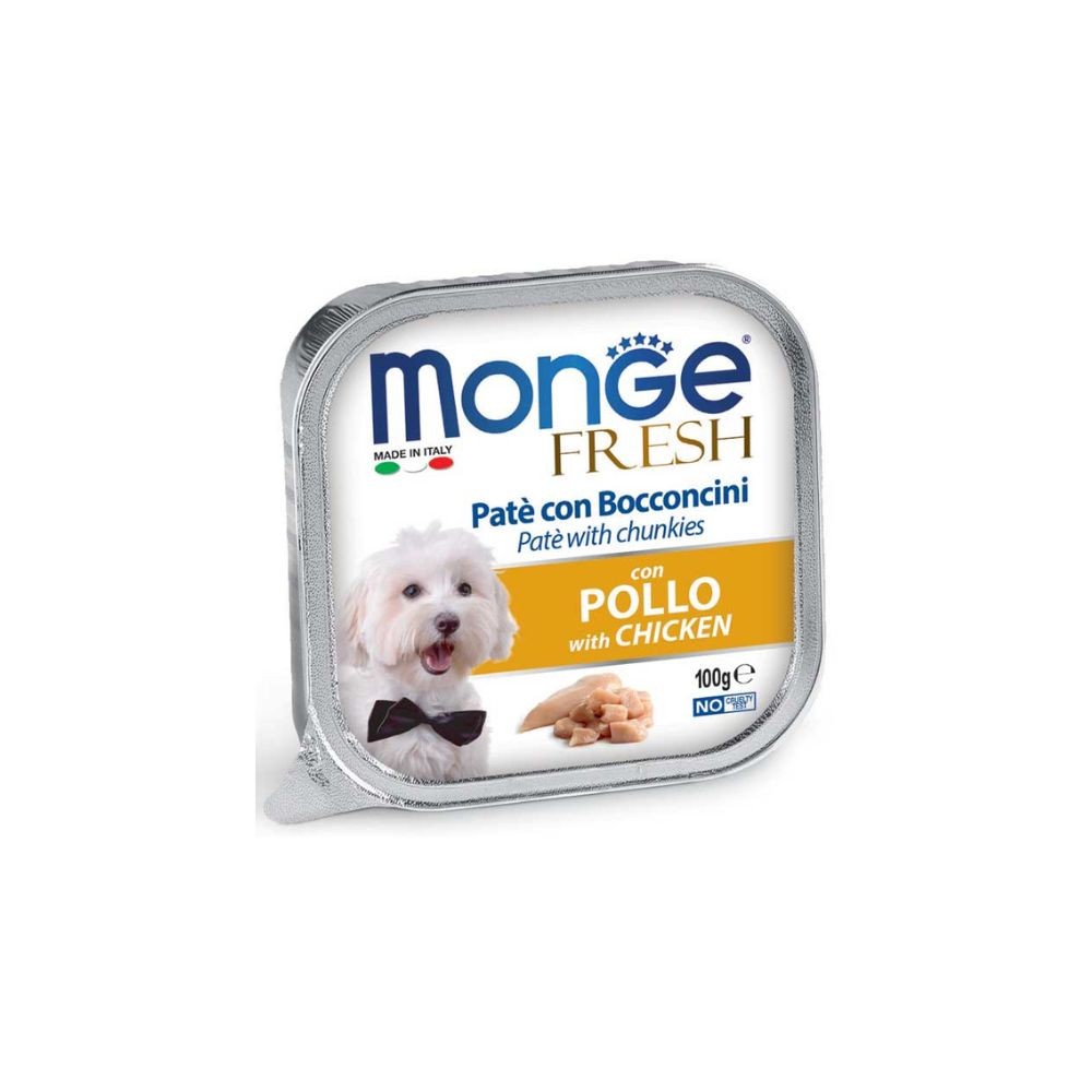 MONGE FRESH CHICKEN 100G WET DOG FOOD image 1