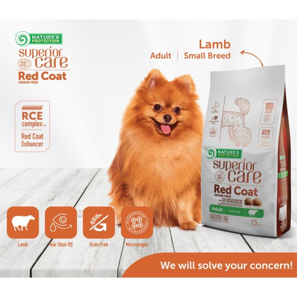 NATURE'S PROTECTION SUPERIOR CARE RED COAT LAMB ADULT SMALL BREED 1.5KG DRY DOG FOOD image 2