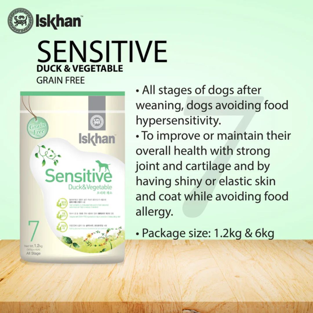 ISKHAN SENSITIVE DUCK & VEGETABLE 6KG DRY DOG FOOD image 2