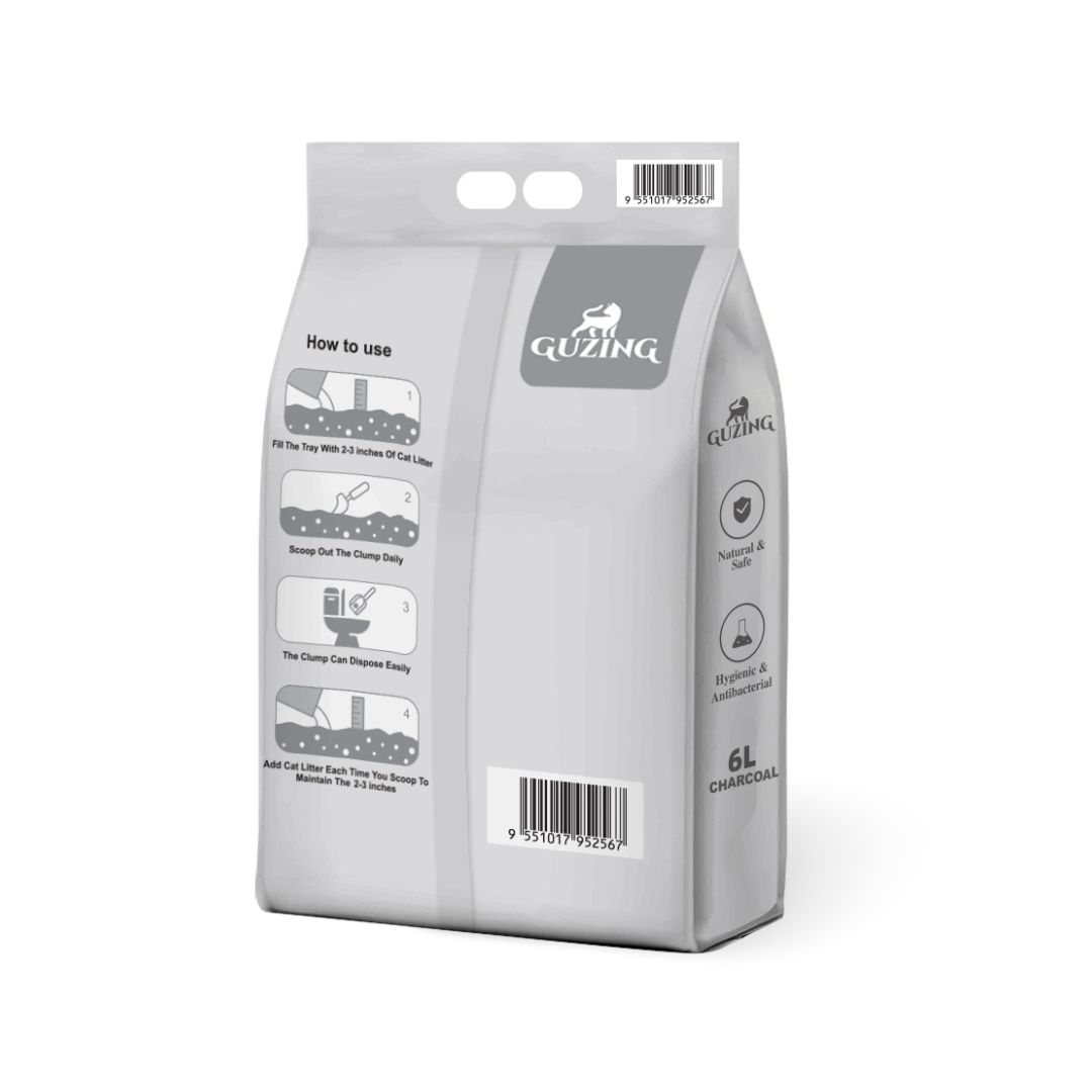 GUZING 6L CHARCOAL TOFU CAT LITTER image 2