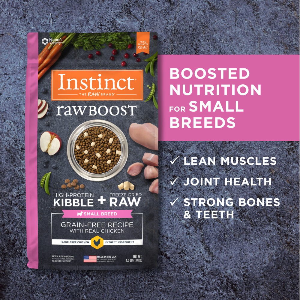 INSTINCT DOG RAW BOOST 1.8KG (4LB) SMALL BREED GRAIN FREE RECIPE WITH REAL CHICKEN DRY DOG FOOD image 7