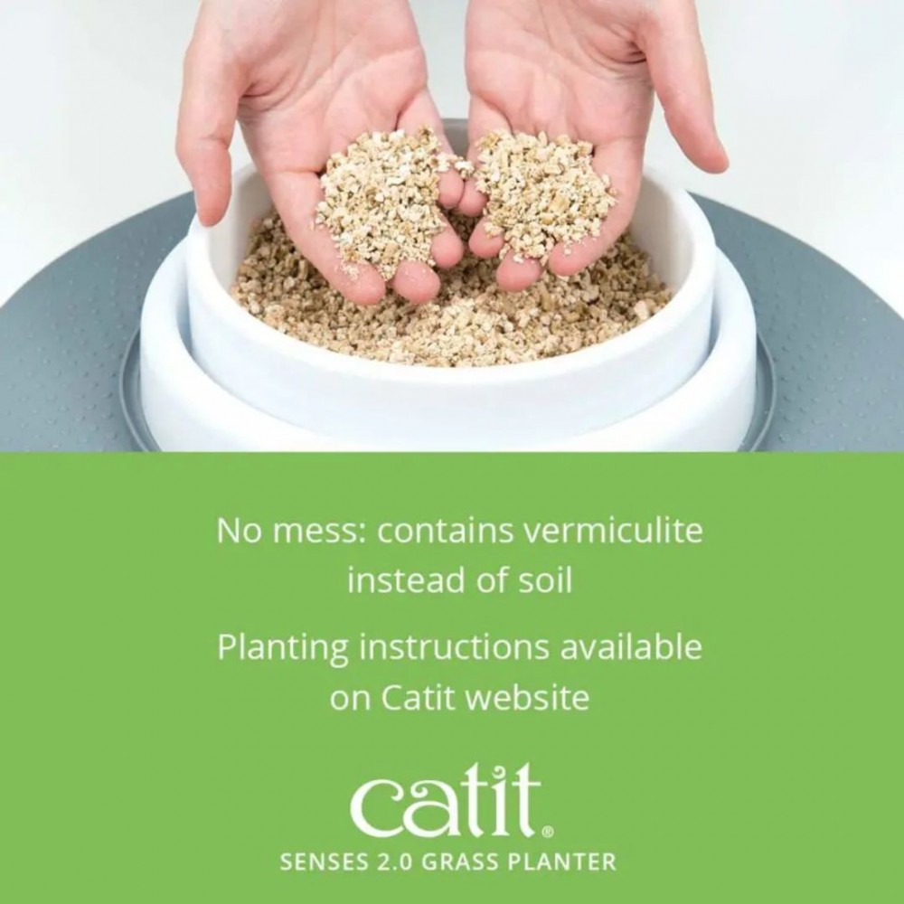 CATIT SENSES 2.0 GRASS PLANTER (INCLUDE SEED & VERMICULITE) image 3