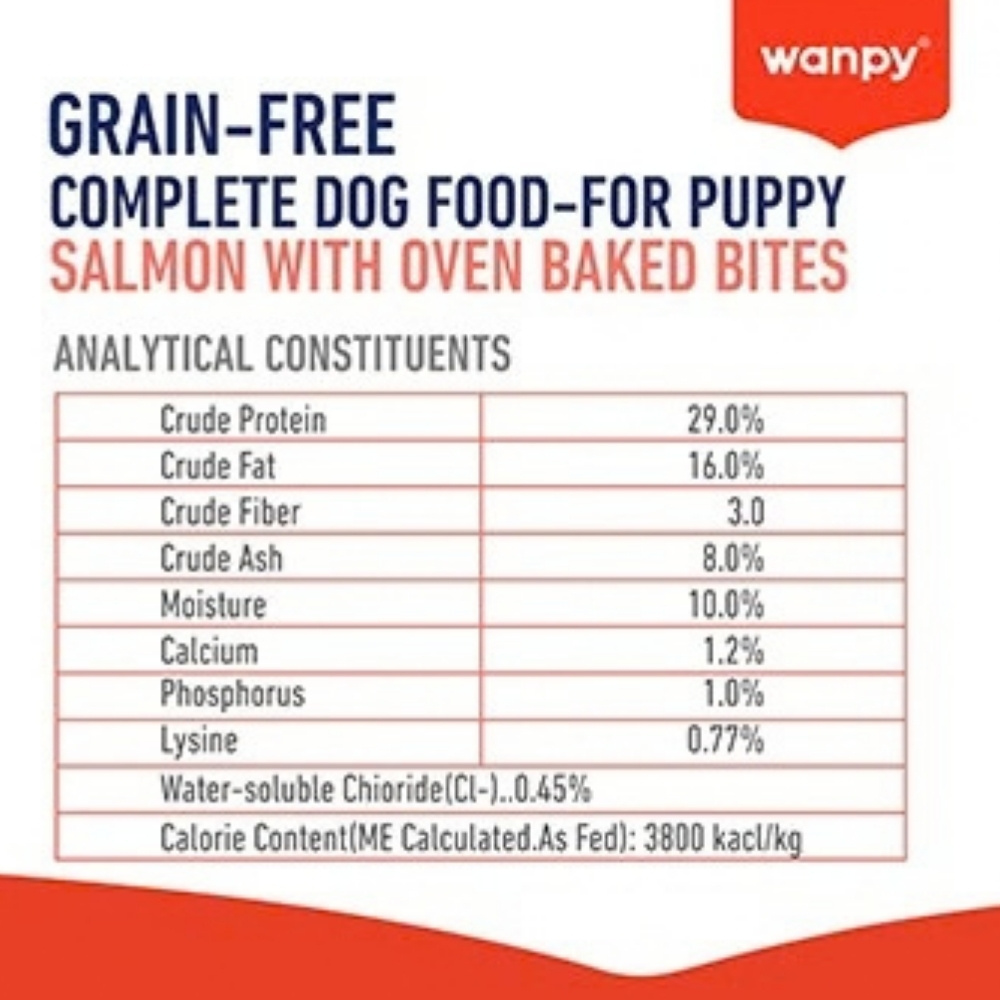 WANPY DOG 1.5KG GRAIN FREE SALMON RECIPE PUPPY DRY DOG FOOD image 5