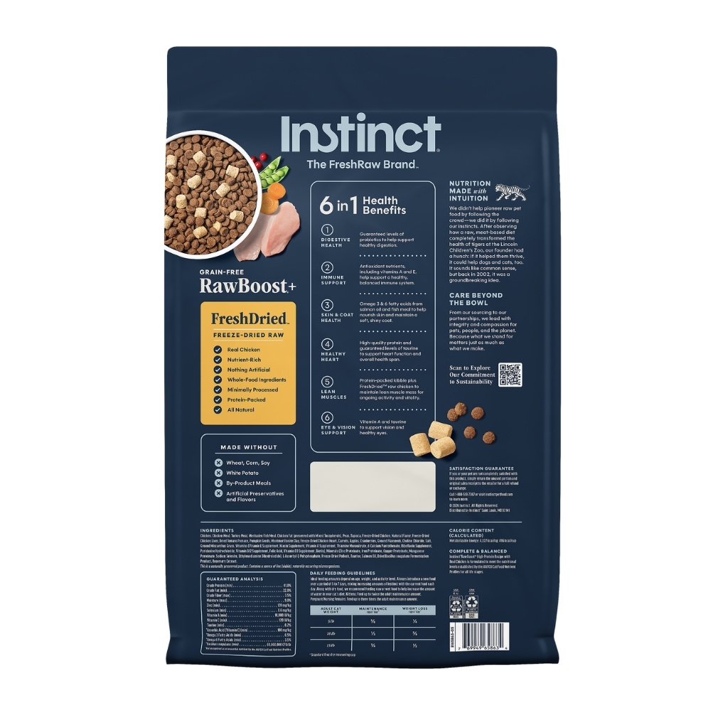 INSTINCT CAT RAW BOOST 4.5KG (10LB) GRAIN FREE RECIPE WITH REAL CHICKEN DRY CAT FOOD image 9