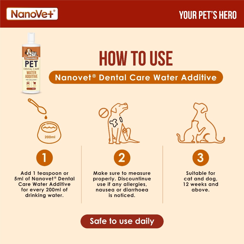 NANOVET DENTAL WATER ADDITIVE 500ML image 6