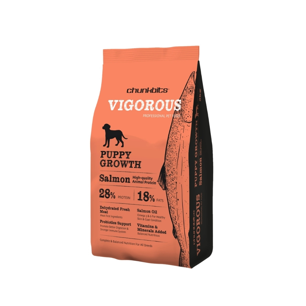 CHUNKBITS VIGOROUS 13KG PUPPY SALMON DRY DOG FOOD image 2