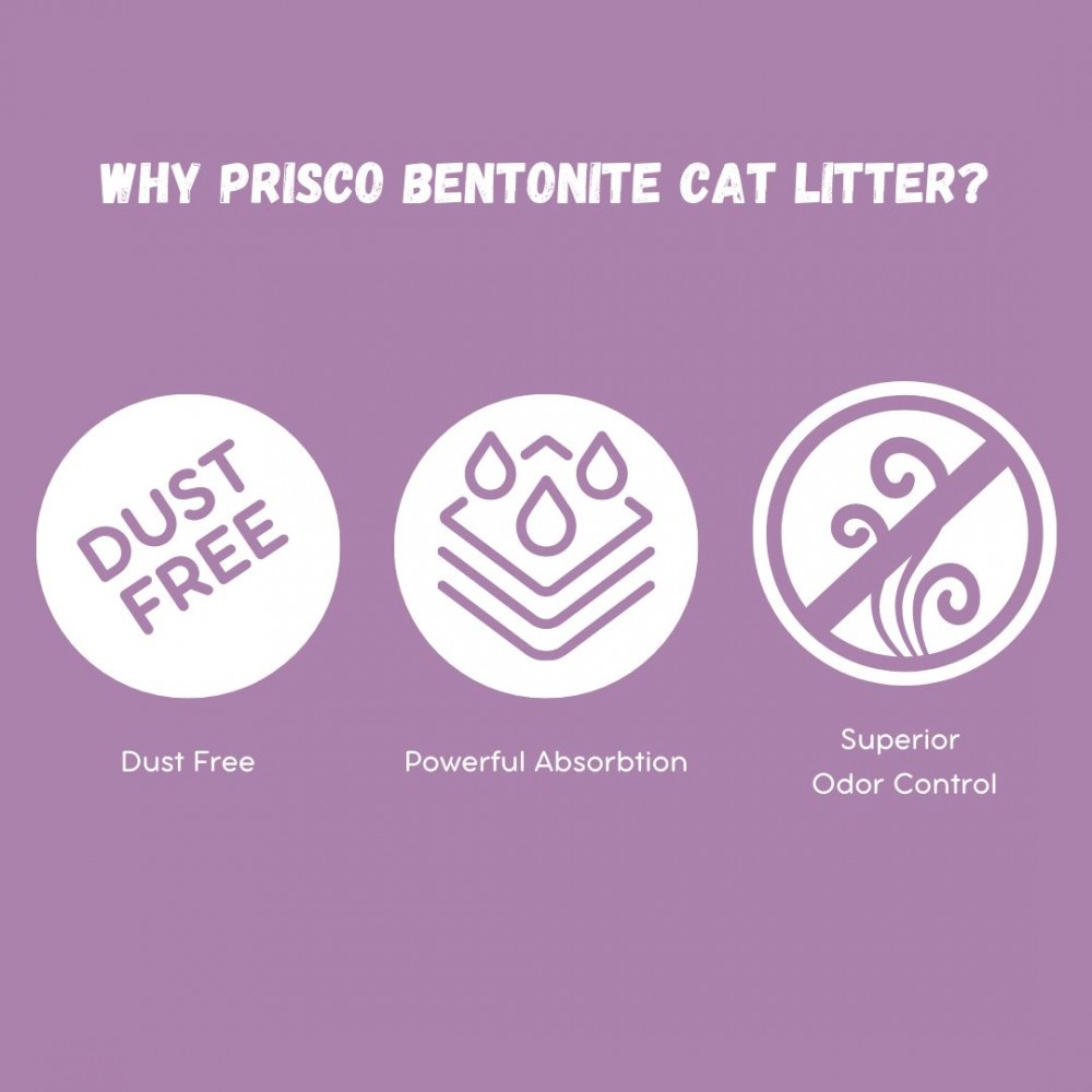 PRISCO 10L LAVENDER BENTONITE CAT LITTER image 4