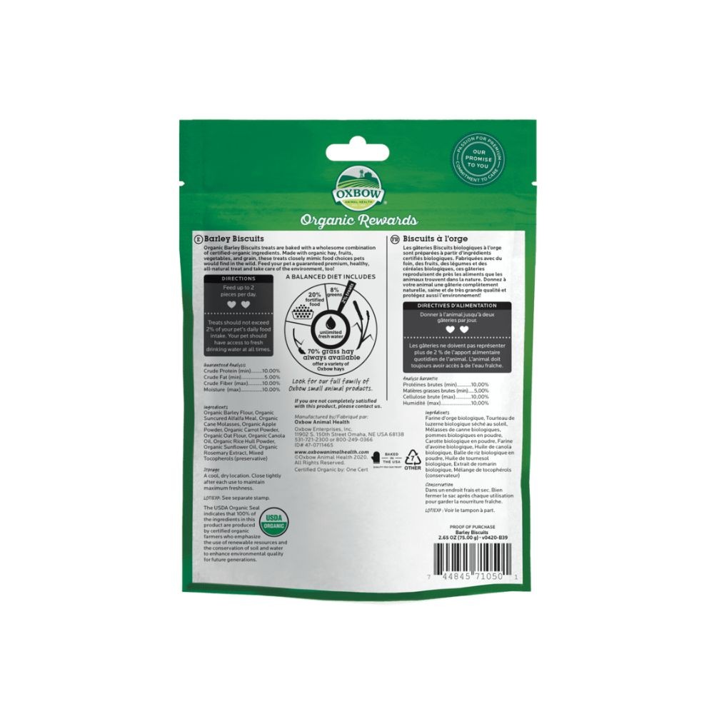 OXBOW ORGANIC BARLEY BISCUIT 75G image 2