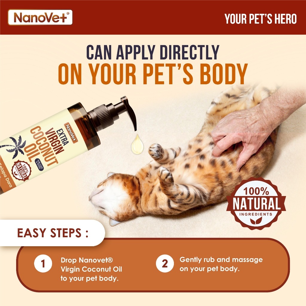 NANOVET EXTRA VIRGIN COCONUT OIL 100ML image 3