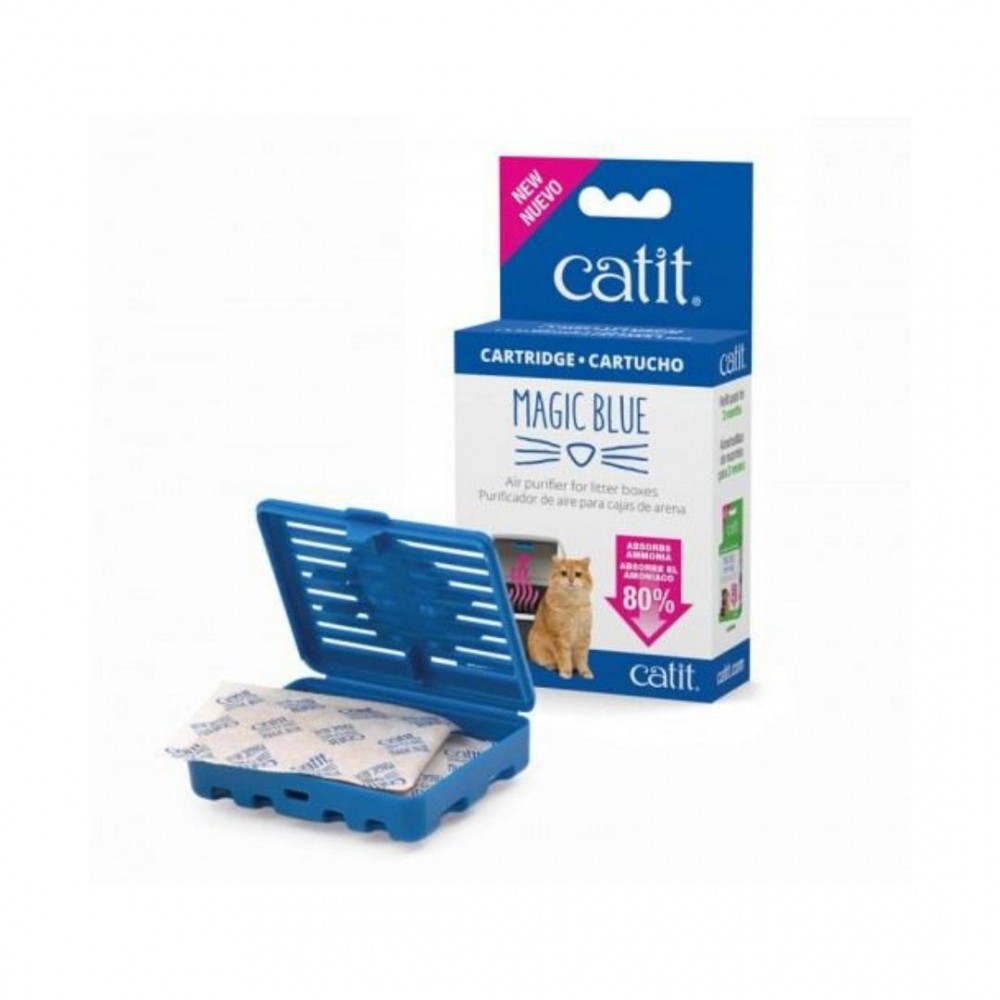 CATIT MAGIC BLUE CARTRIDGE (1 PLASTIC CARTRIDGE + 2 BLUE PADS) image 2