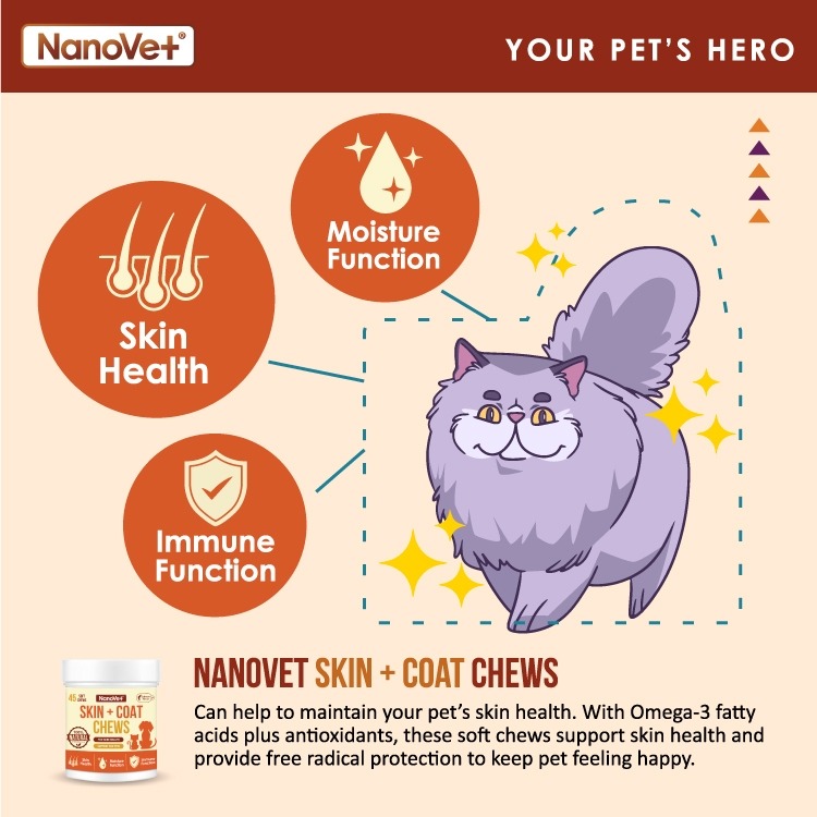 NANOVET SKIN + COAT CHEWS 45PCS image 2