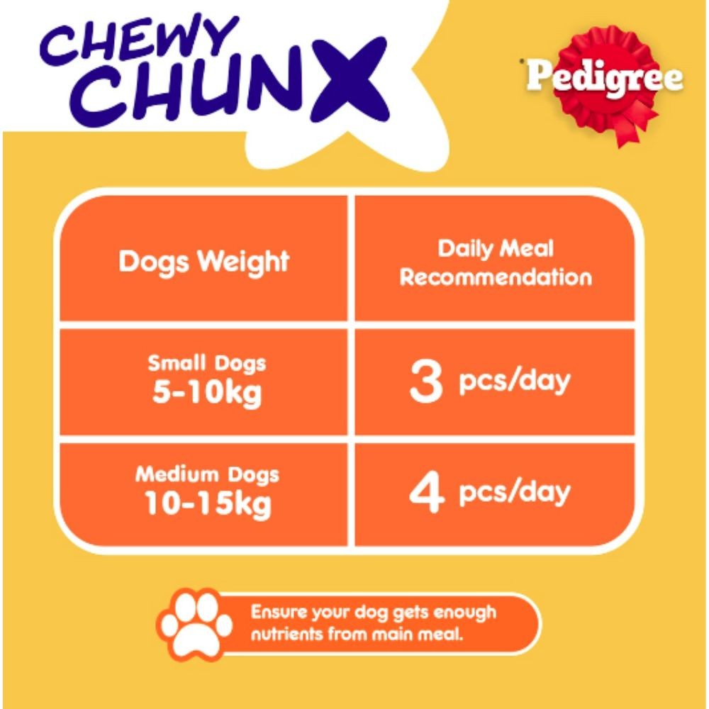 PEDIGREE DENTASTIX CHEWY CHUNX MINI 68G DENTAL TREAT image 3