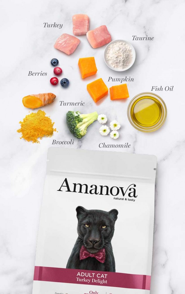AMANOVA CAT 6KG ADULT TURKEY DELIGHT GRAIN FREE DRY CAT FOOD image 2