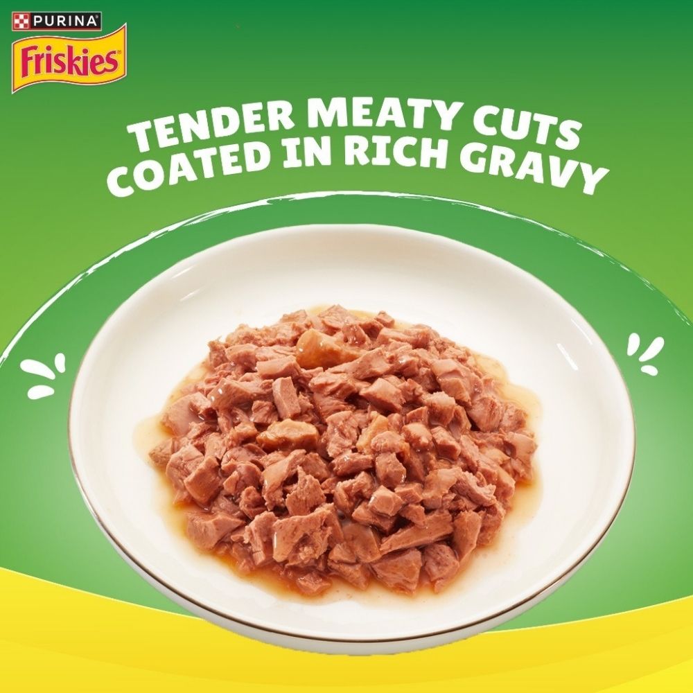 FRISKIES 70G ADULT GRAVY CHICKEN POUCH WET CAT FOOD image 3