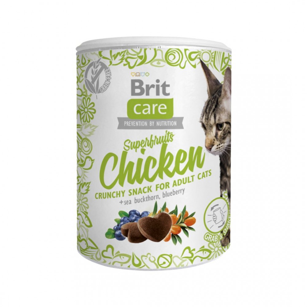 BRIT CARE CAT 100G SUPERFRUITS SNACK CHICKEN image 2