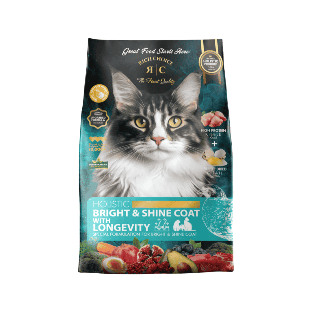 RICH CHOICE HOLISTIC BRIGHT & SHINE COAT WITH LONGEVITY DRY CAT FOOD	 image 3