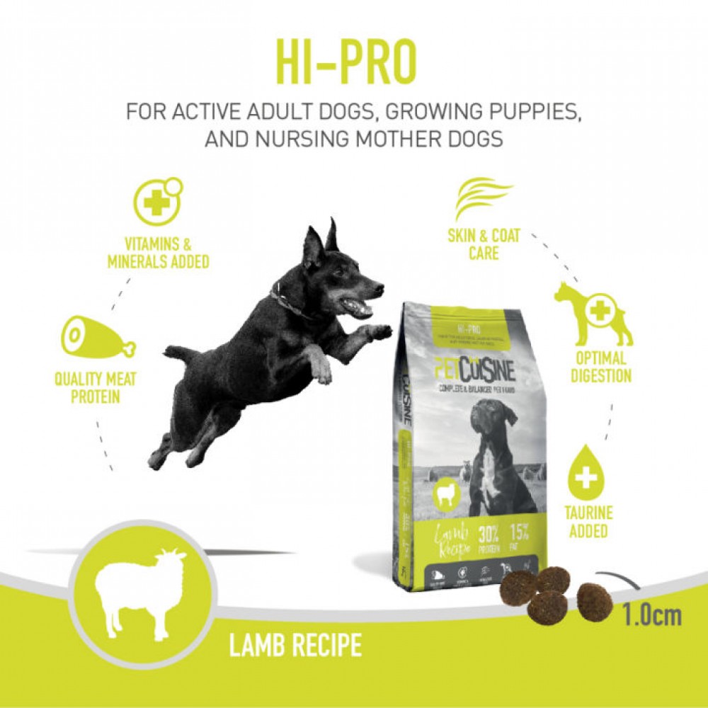 PETCUISINE DOG HI-PRO LAMB 10KG DRY DOG FOOD image 2
