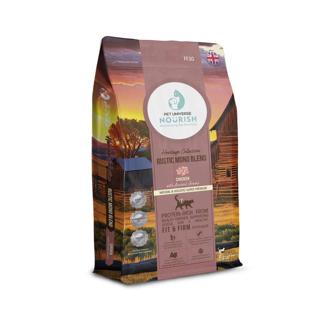 PET UNIVERSE NOURISH CAT HERITAGE RUSTIC MONO BLEND FIT & FIRM DRY CAT FOOD image 2