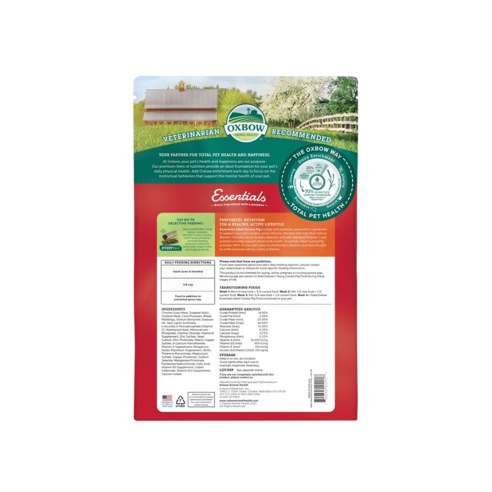 OXBOW FORTIFIED NUTRITION ADULT GUINEA PIG FOOD 4.53KG 10LBS image 3