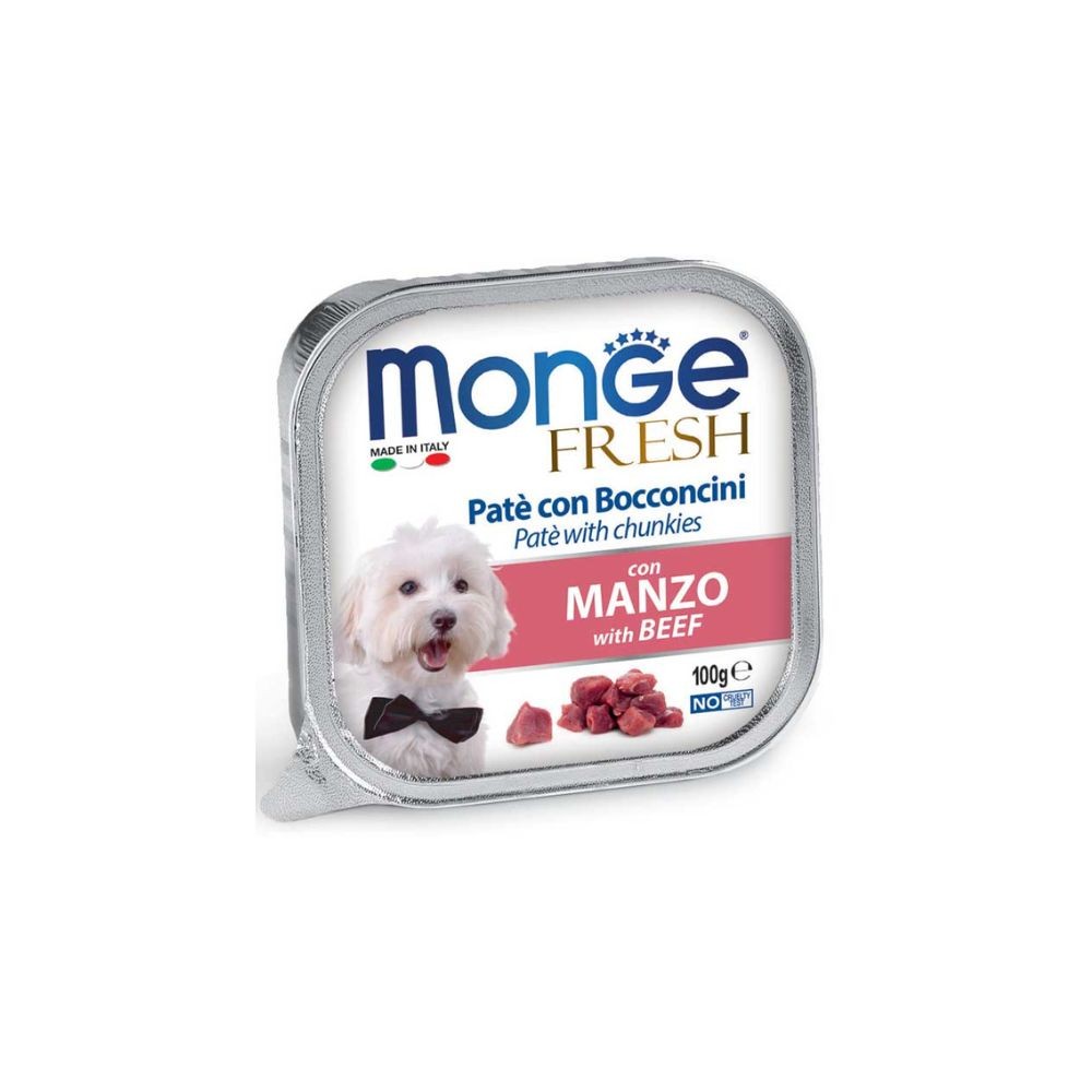MONGE FRESH BEEF 100G WET DOG FOOD image 1