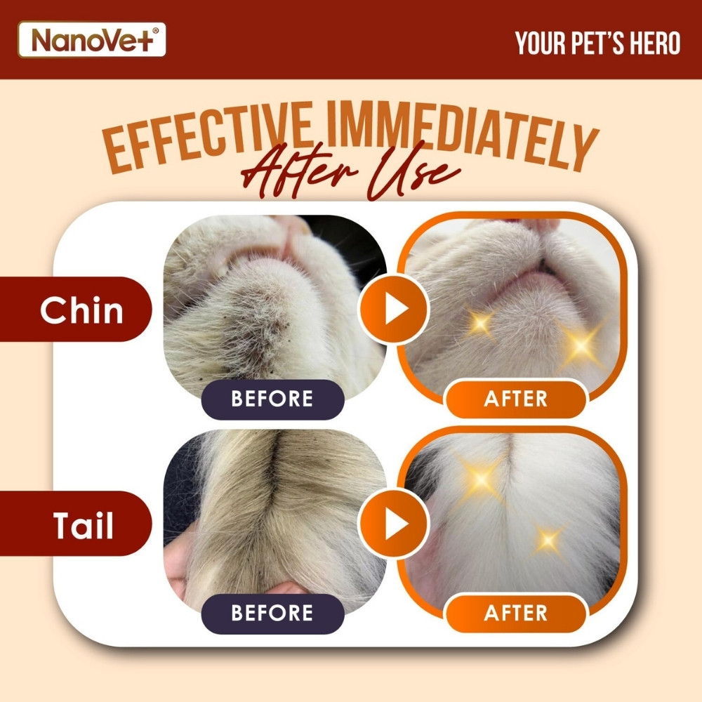 NANOVET PET BLACK CHIN & TAIL REMOVER 150ML image 4