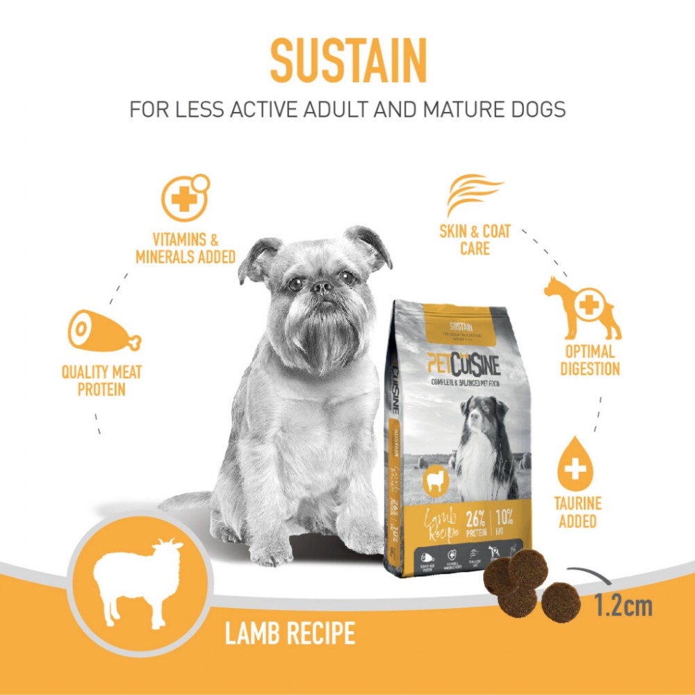 PETCUISINE DOG SUSTAIN LAMB 10KG DRY DOG FOOD image 2