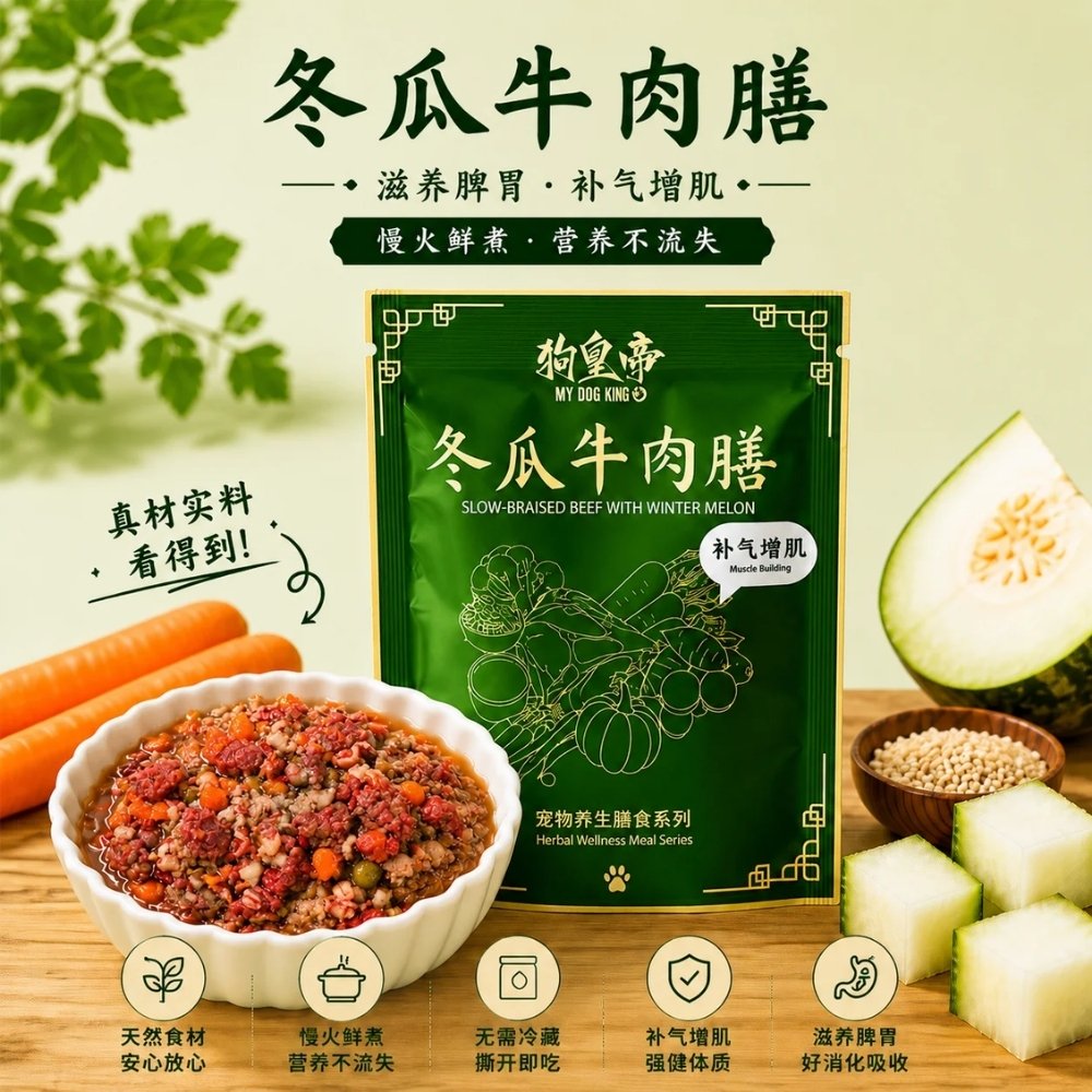 MYDOGKING SINGLE PACK 100G SLOW BRAISED BEEF WITH WINTER MELON COOKED DOG FOOD image 4