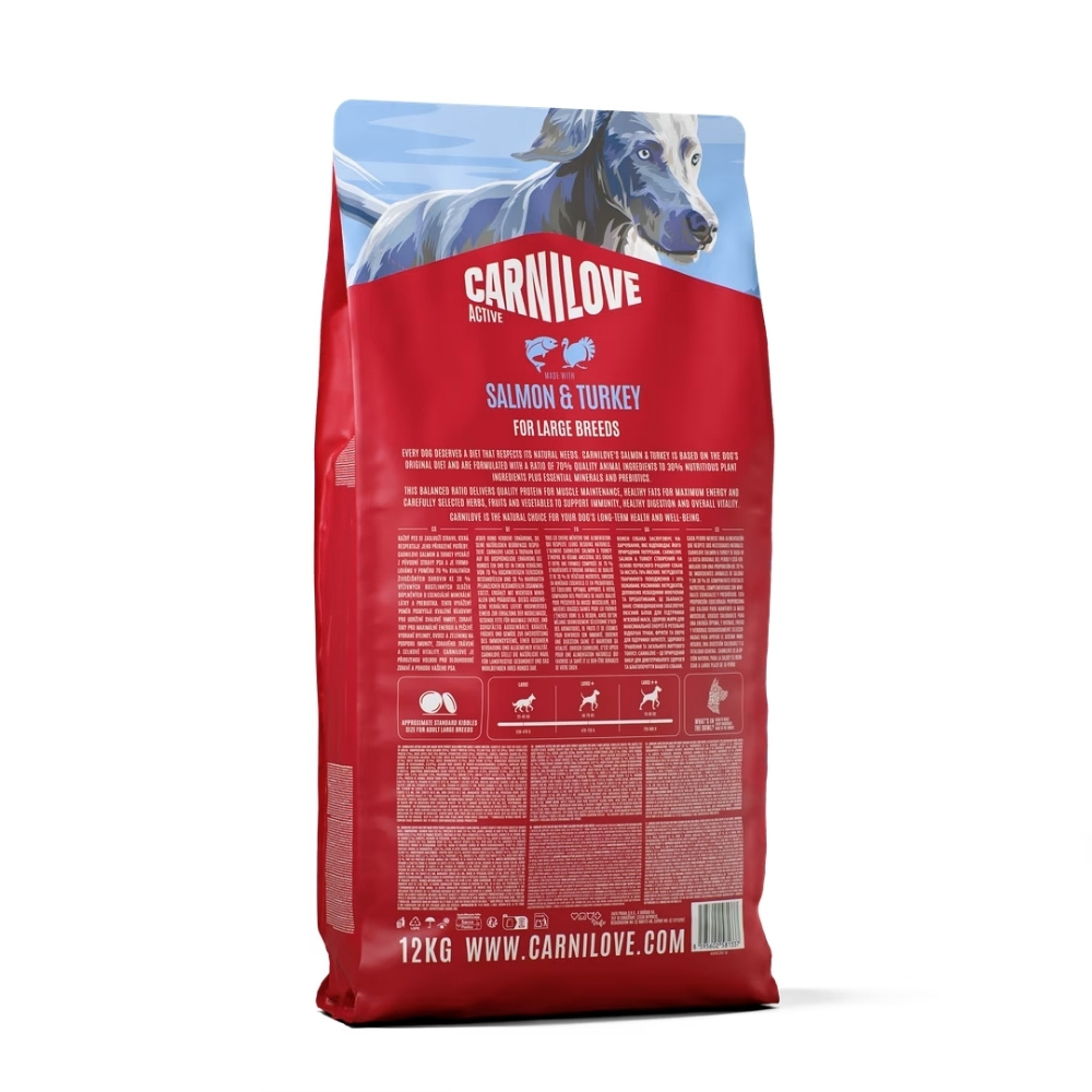 CARNILOVE DOG 4KG SALMON & TURKEY ADULT LARGE BREED DRY DOG FOOD image 3