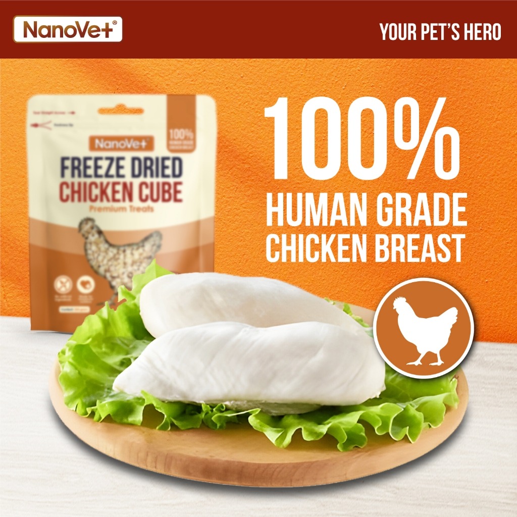 NANOVET FREEZE DRIED CHICKEN 200G CAT & DOG TREATS image 2
