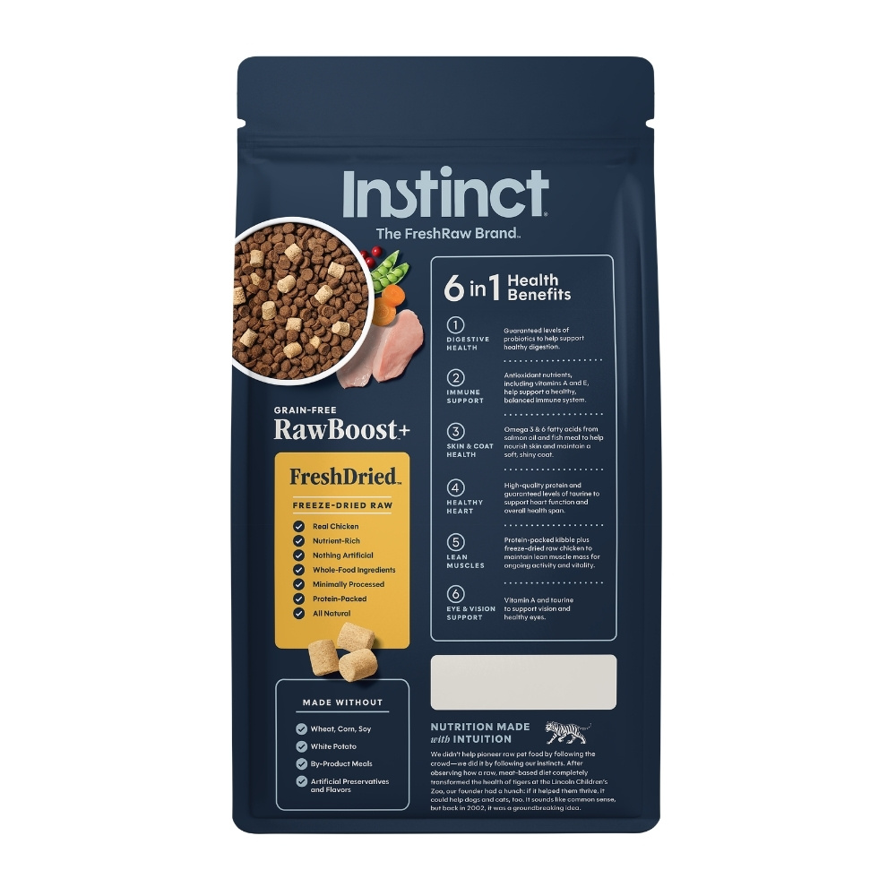 INSTINCT CAT RAW BOOST 2.2KG (5LB) GRAIN FREE RECIPE WITH REAL CHICKEN DRY CAT FOOD image 4