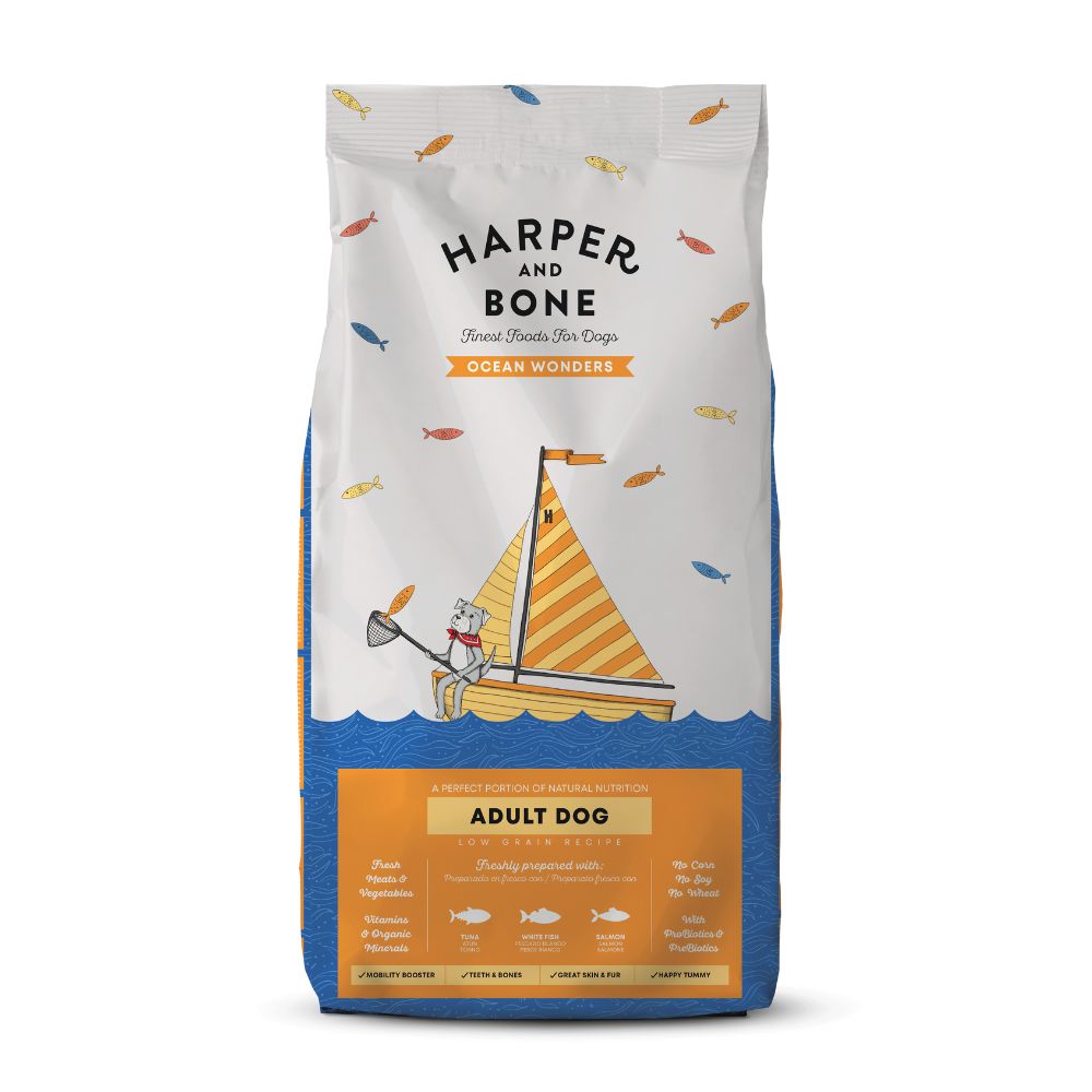 HARPER AND BONE DOG OCEAN WONDERS ADULT DOG MEDIUM AND LARGE BREEDS DRY DOG FOOD image 3