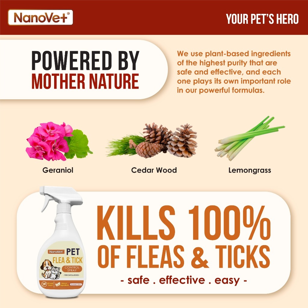 NANOVET FLEA & TICK SPRAY 500ML image 4