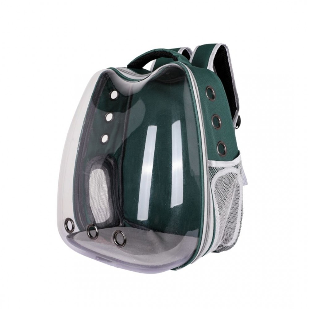 POPPI PET CAPSULE BAG WITH CAT EARS GREEN 34x28x40CM image 2